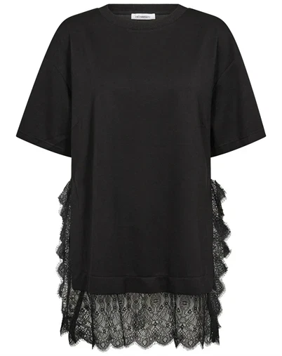 Co'Couture - LarsonCC Mix Lace T-Shirt - Black